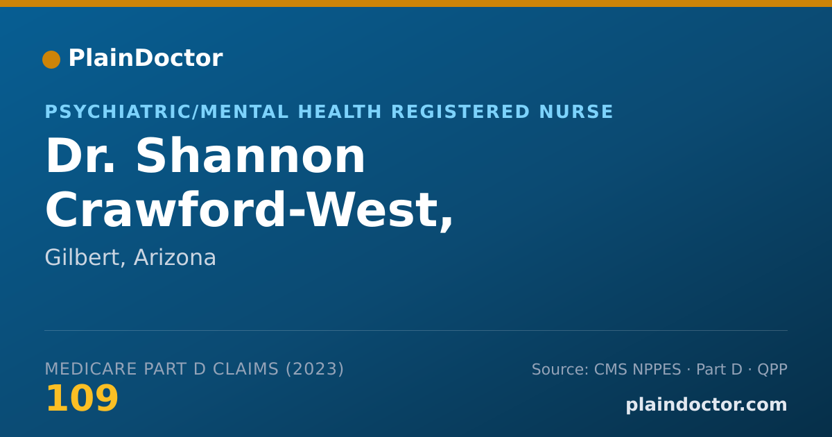 Shareable card for Shannon Crawford-West, PMHNP-BC - Psychiatric/Mental Health Registered Nurse, Gilbert, AZ