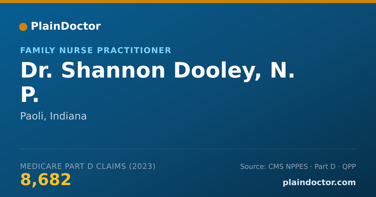 Shareable card for Shannon Dooley, N. P. - Family Nurse Practitioner, Paoli, IN