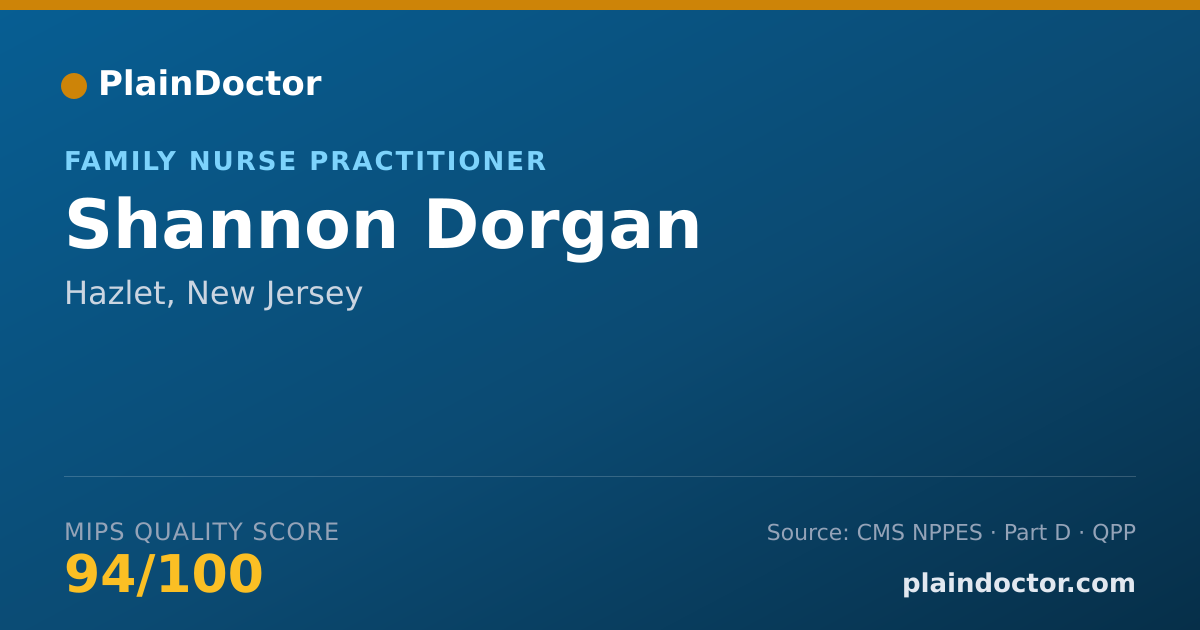 Shareable card for Shannon Dorgan - Family Nurse Practitioner, Hazlet, NJ