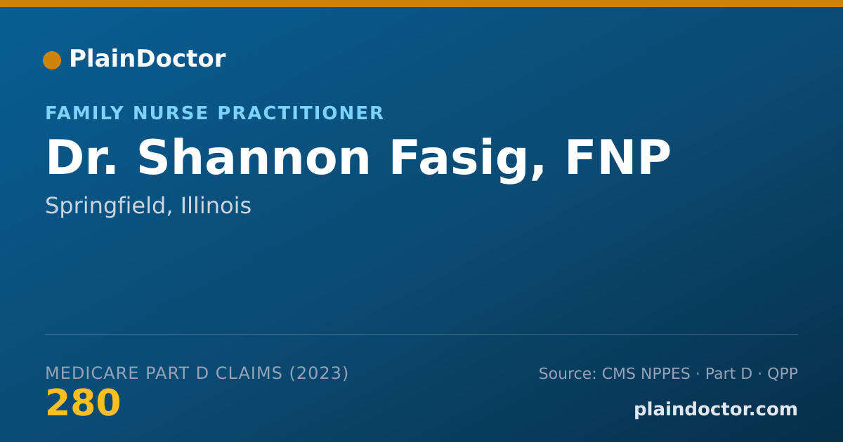 Shareable card for Shannon Fasig, FNP - Family Nurse Practitioner, Springfield, IL