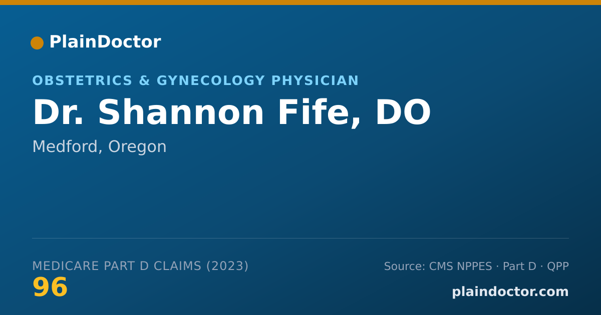 Shareable card for Shannon Fife, DO - Obstetrics & Gynecology Physician, Medford, OR