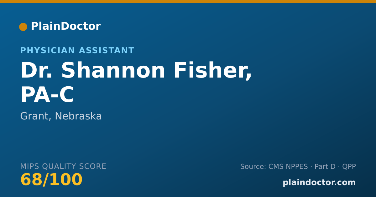 Shareable card for Shannon Fisher, PA-C - Physician Assistant, Grant, NE