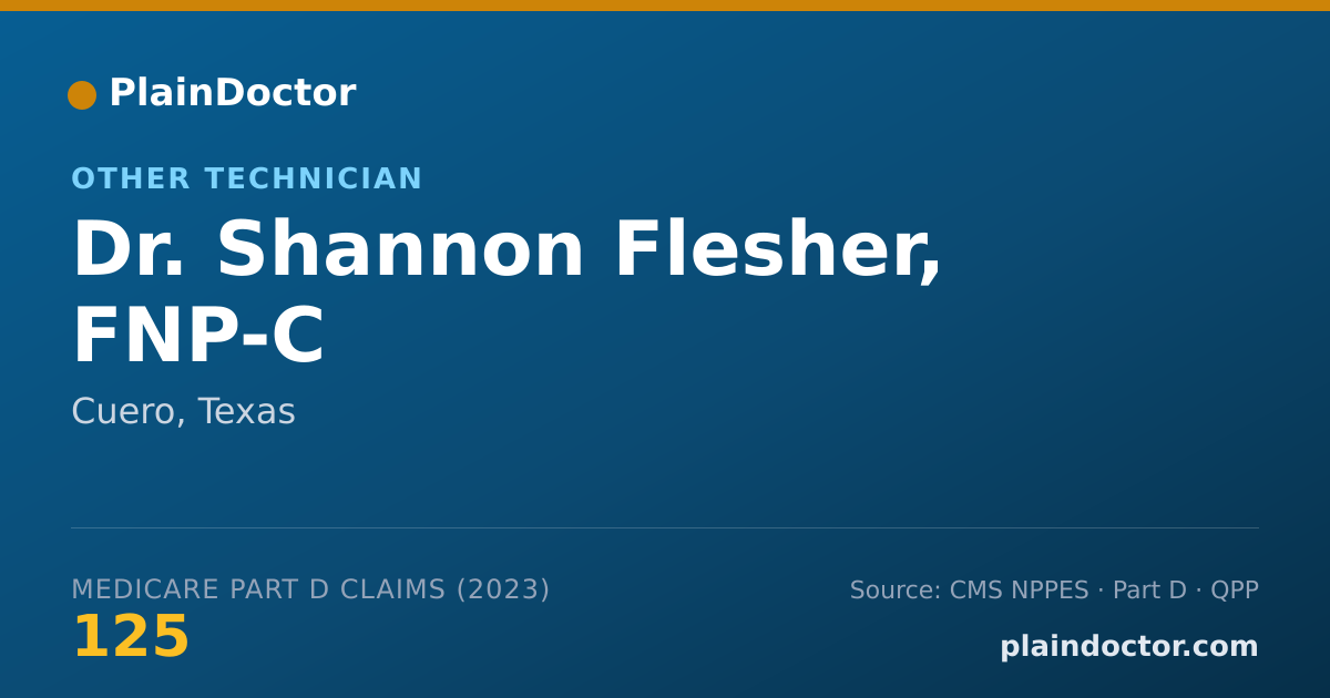 Shareable card for Shannon Flesher, FNP-C - Other Technician, Cuero, TX