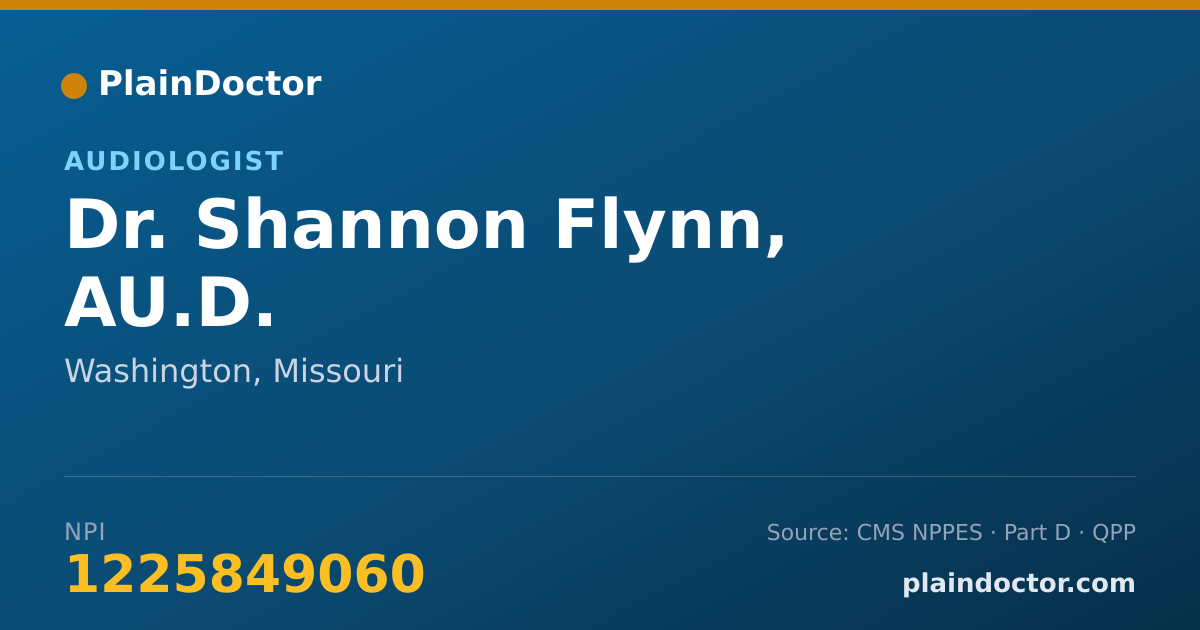 Shareable card for Shannon Flynn, AU.D. - Audiologist, Washington, MO