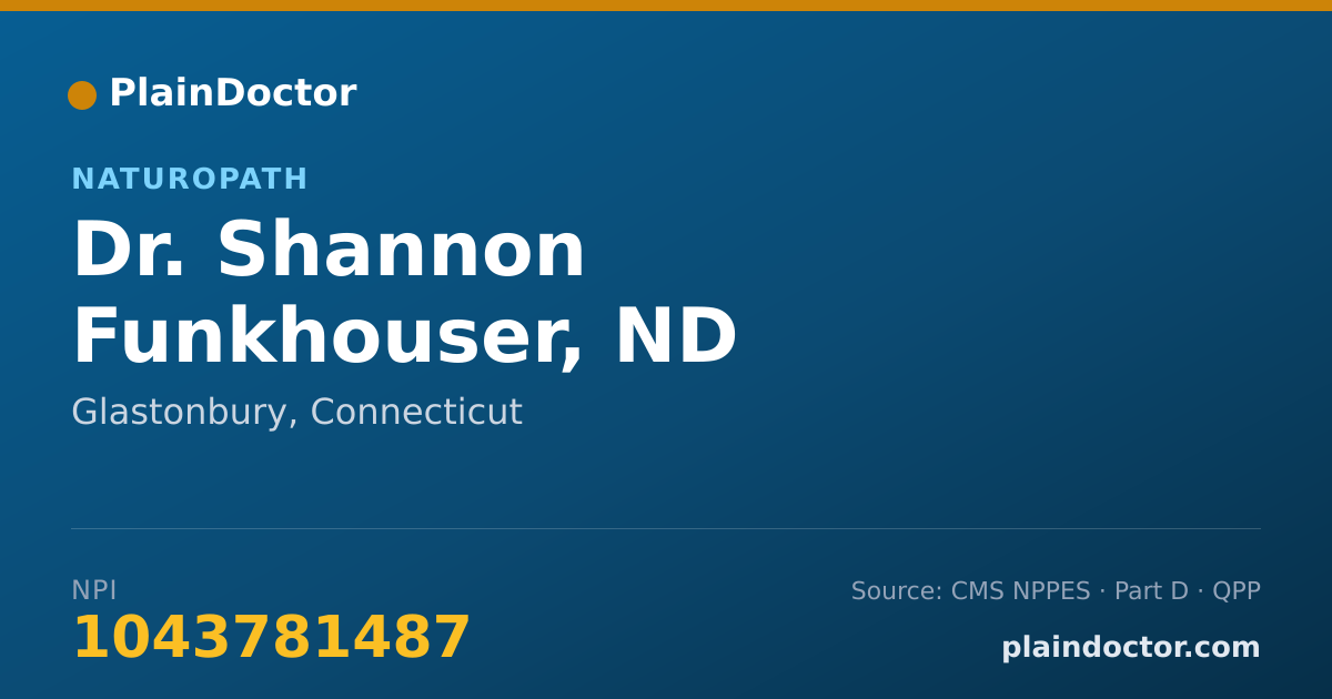 Shareable card for Shannon Funkhouser, ND - Naturopath, Glastonbury, CT