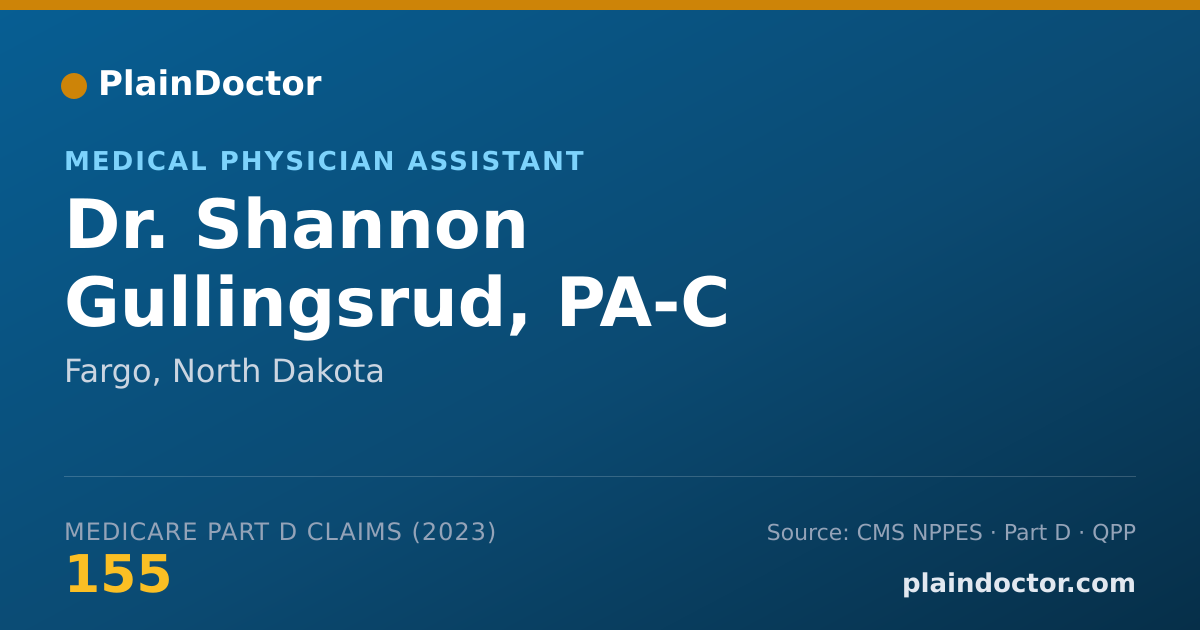 Shareable card for Shannon Gullingsrud, PA-C - Medical Physician Assistant, Fargo, ND