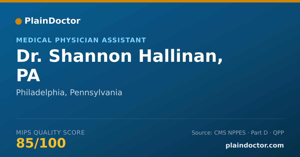 Shareable card for Shannon Hallinan, PA - Medical Physician Assistant, Philadelphia, PA