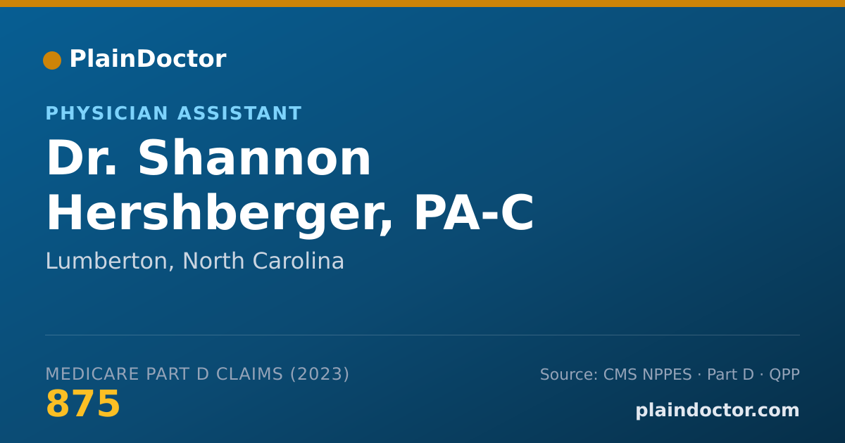 Shareable card for Shannon Hershberger, PA-C - Physician Assistant, Lumberton, NC