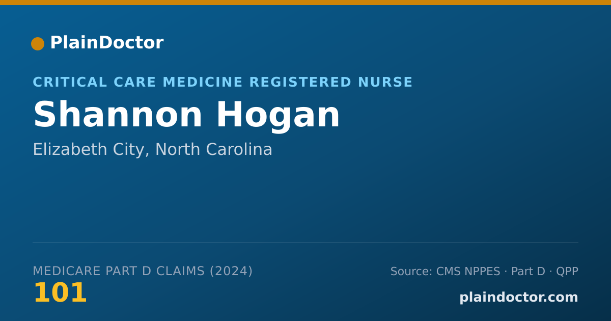 Shareable card for Shannon Hogan - Critical Care Medicine Registered Nurse, Elizabeth City, NC