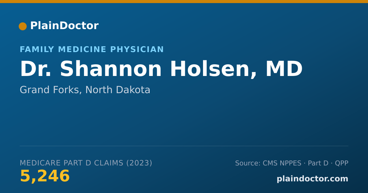 Shareable card for Shannon Holsen, MD - Family Medicine Physician, Grand Forks, ND