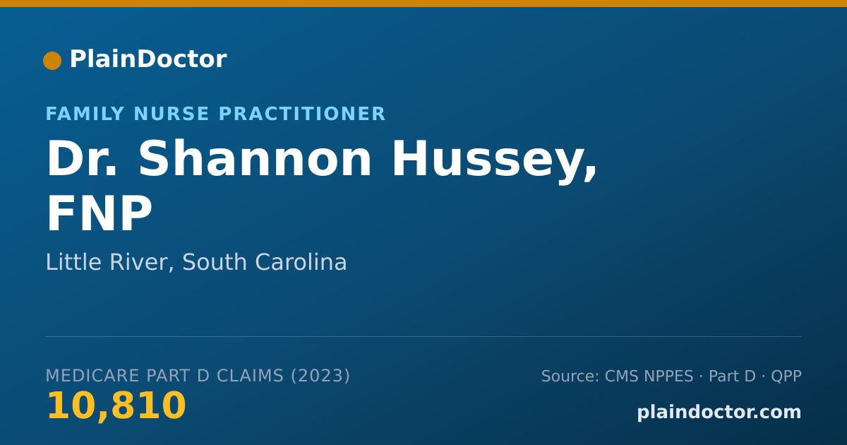 Shareable card for Shannon Hussey, FNP - Family Nurse Practitioner, Little River, SC
