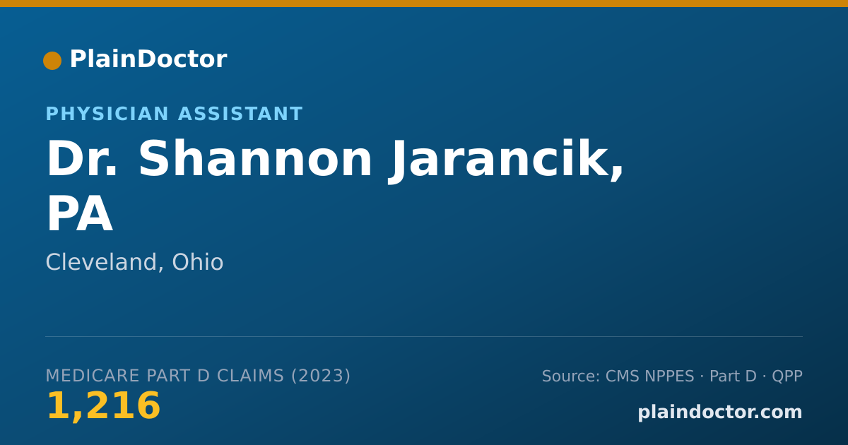 Shareable card for Shannon Jarancik, PA - Physician Assistant, Cleveland, OH