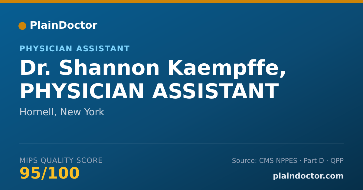 Shareable card for Shannon Kaempffe, PHYSICIAN ASSISTANT - Physician Assistant, Hornell, NY
