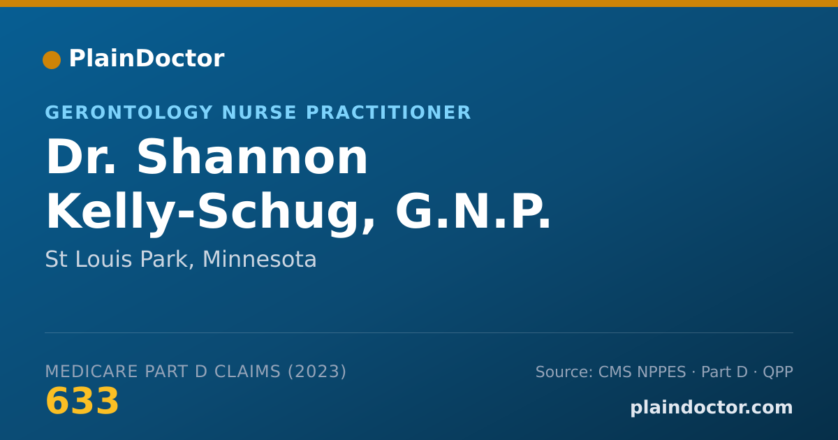 Shareable card for Shannon Kelly-Schug, G.N.P. - Gerontology Nurse Practitioner, St Louis Park, MN