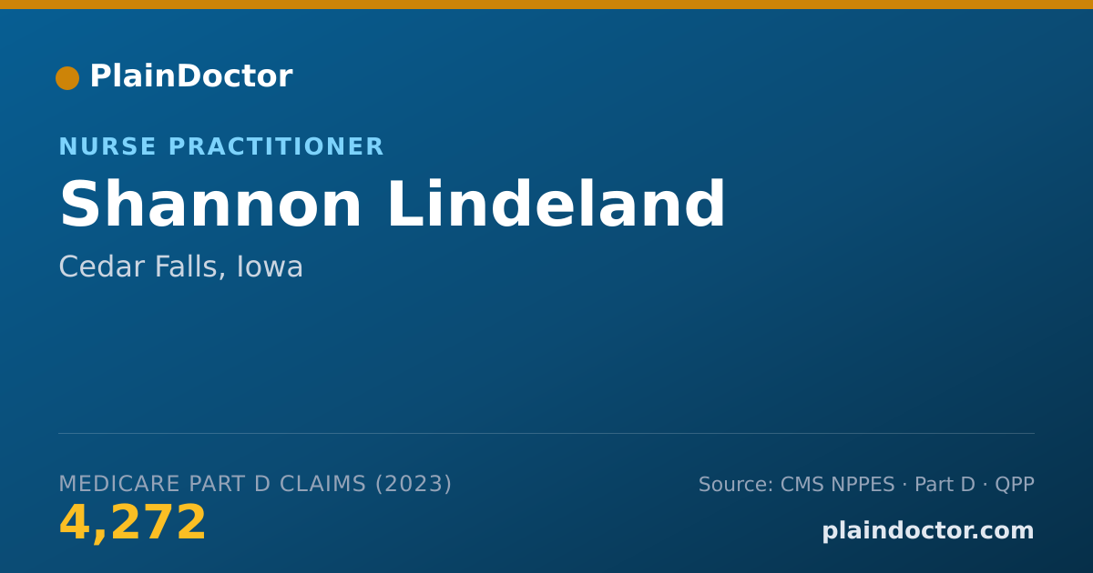Shareable card for Shannon Lindeland - Nurse Practitioner, Cedar Falls, IA