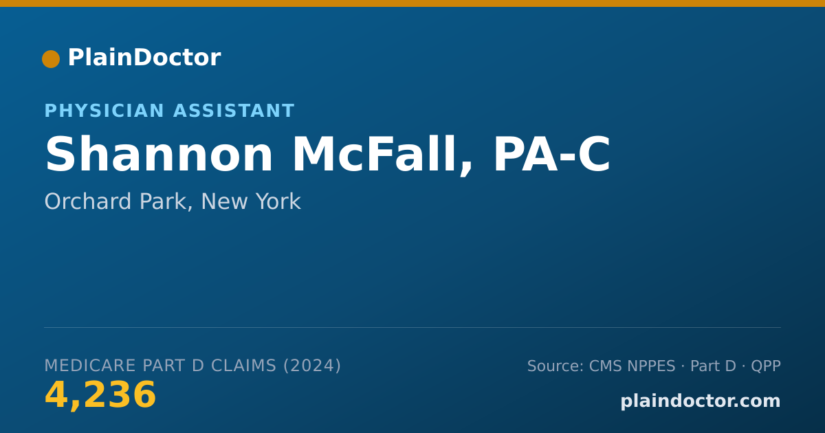 Shareable card for Shannon McFall, PA-C - Physician Assistant, Orchard Park, NY