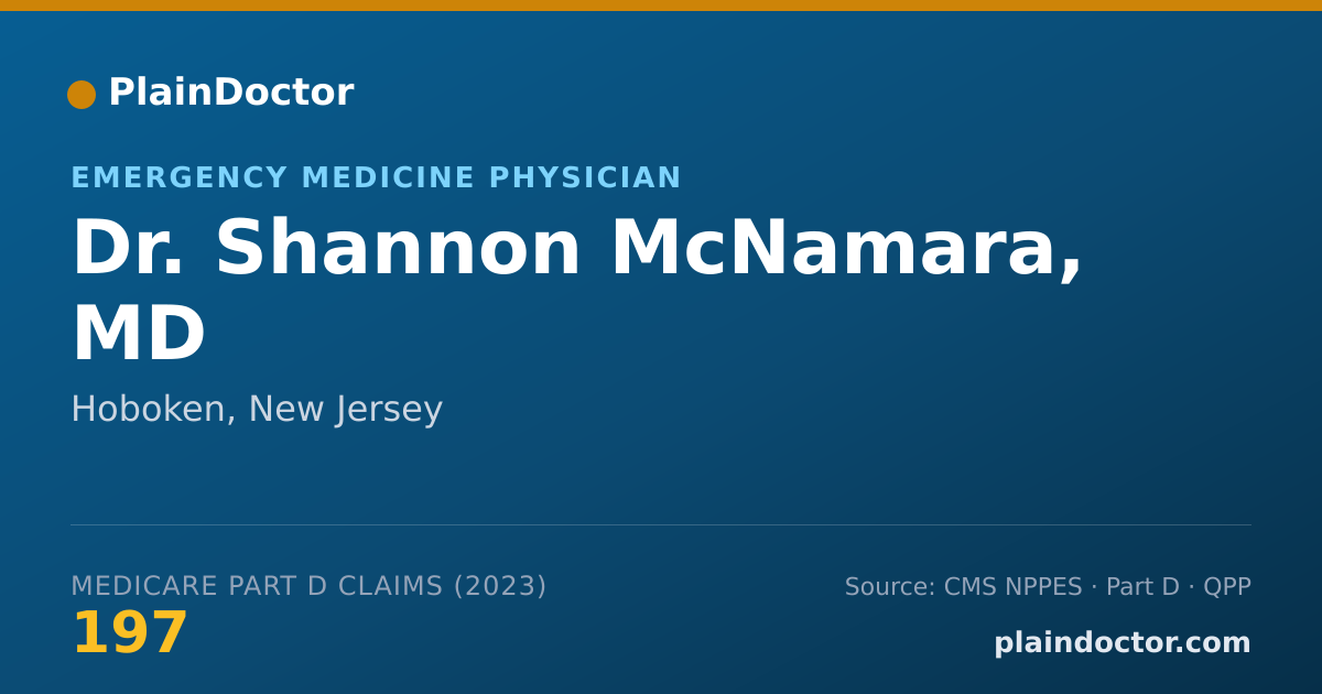 Shareable card for Shannon McNamara, MD - Emergency Medicine Physician, Hoboken, NJ