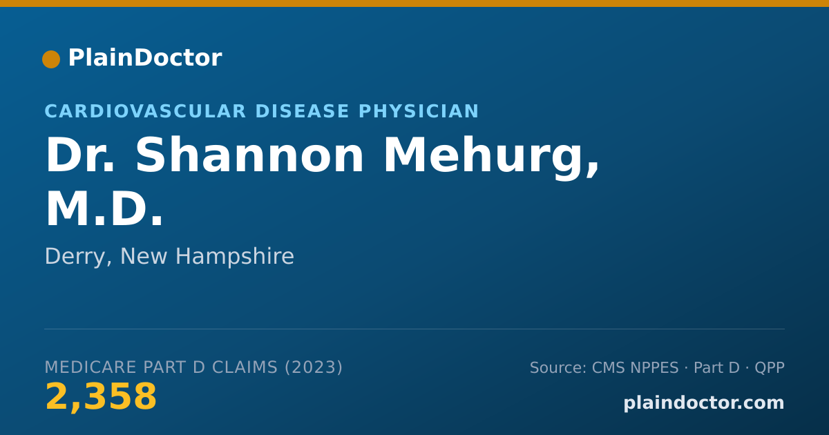 Shareable card for Shannon Mehurg, M.D. - Cardiovascular Disease Physician, Derry, NH