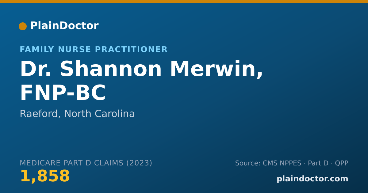 Shareable card for Shannon Merwin, FNP-BC - Family Nurse Practitioner, Raeford, NC