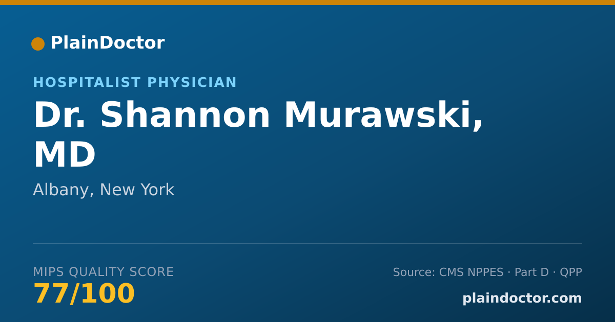 Shareable card for Shannon Murawski, MD - Hospitalist Physician, Albany, NY