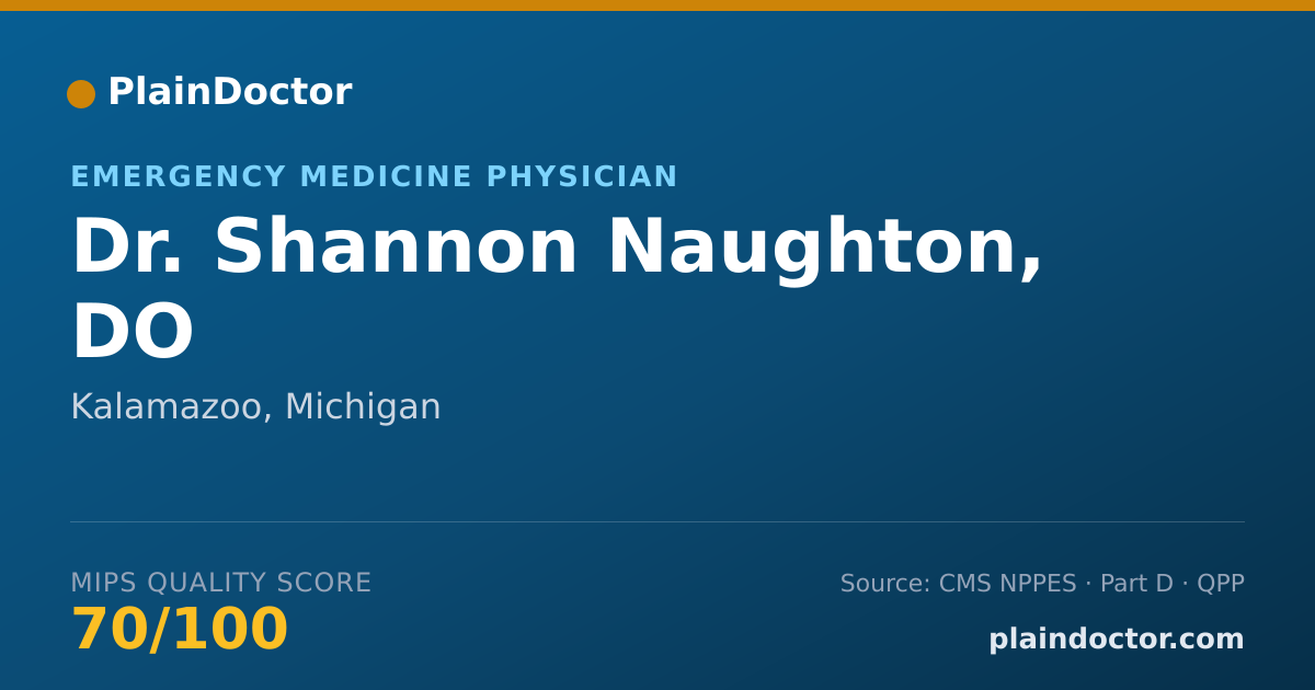 Shareable card for Shannon Naughton, DO - Emergency Medicine Physician, Kalamazoo, MI