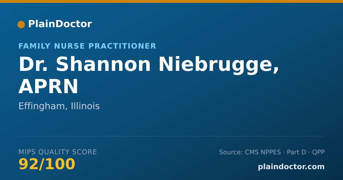 Shareable card for Shannon Niebrugge, APRN - Family Nurse Practitioner, Effingham, IL