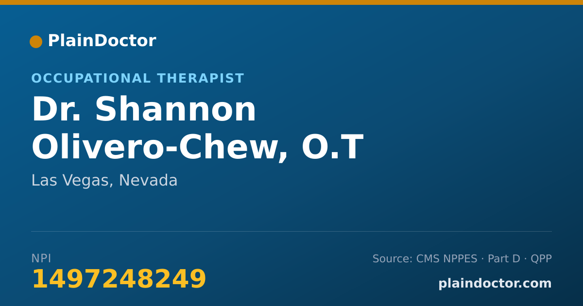 Shareable card for Shannon Olivero-Chew, O.T - Occupational Therapist, Las Vegas, NV