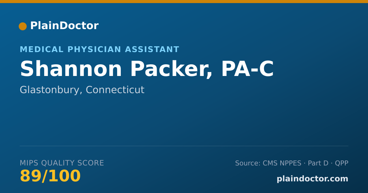 Shareable card for Shannon Packer, PA-C - Physician Assistant, Glastonbury, CT