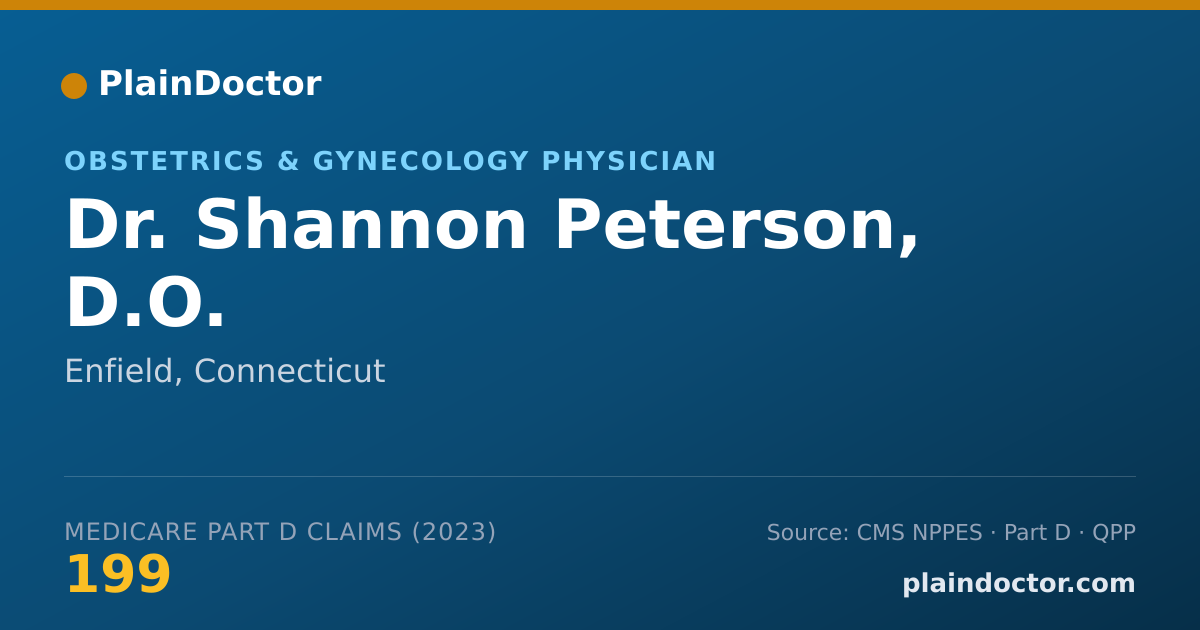 Shareable card for Shannon Peterson, D.O. - Obstetrics & Gynecology Physician, Enfield, CT