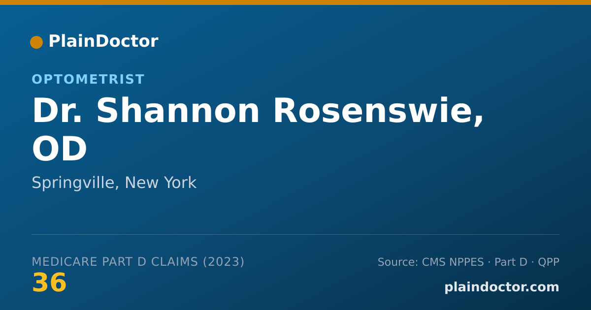 Shareable card for Shannon Rosenswie, OD - Optometrist, Springville, NY