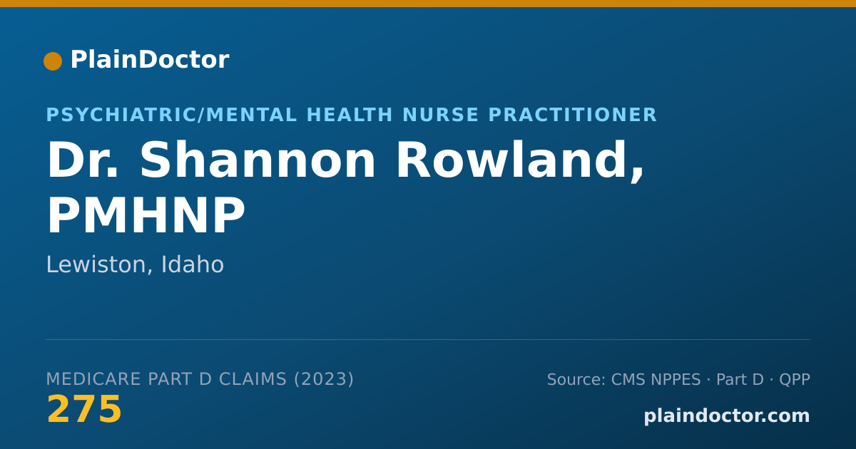 Shareable card for Shannon Rowland, PMHNP - Psychiatric/Mental Health Nurse Practitioner, Lewiston, ID