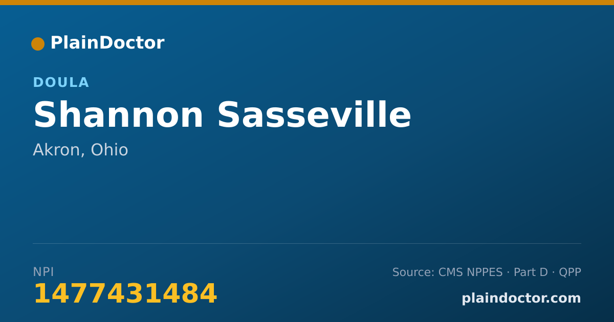 Shareable card for Shannon Sasseville - Doula, Akron, OH