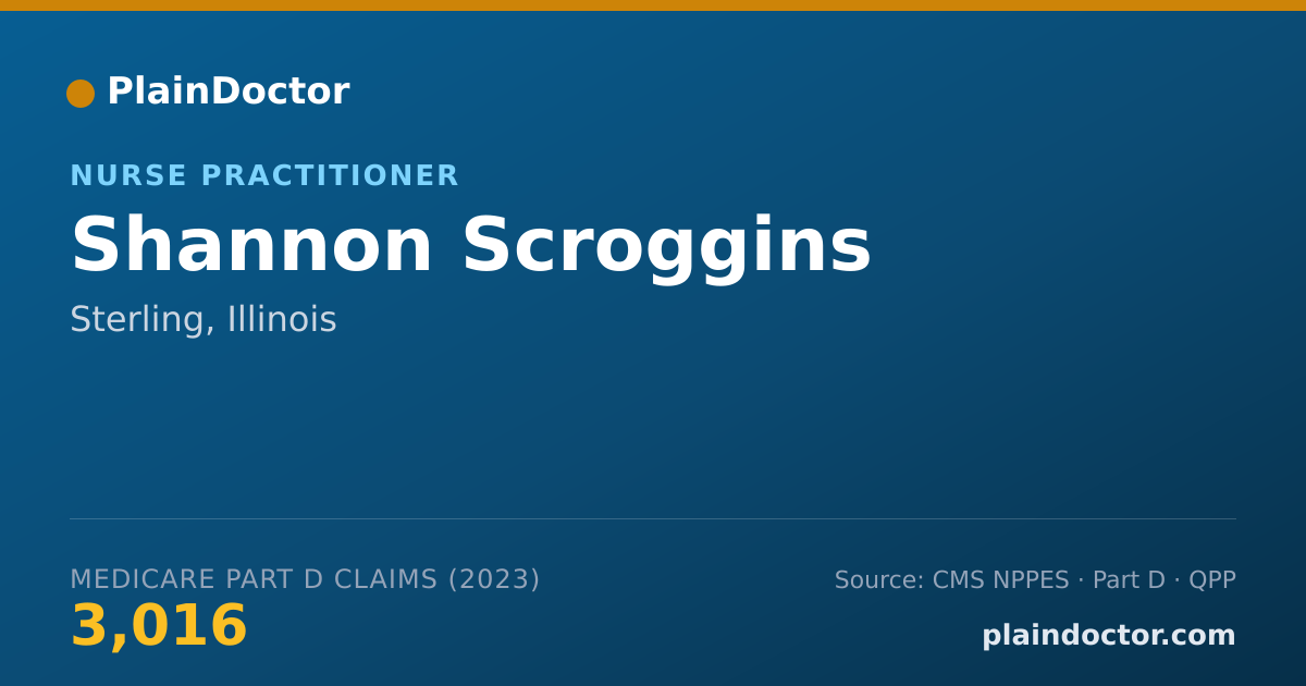 Shareable card for Shannon Scroggins - Nurse Practitioner, Sterling, IL