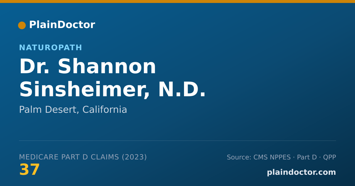 Shareable card for Shannon Sinsheimer, N.D. - Naturopath, Palm Desert, CA