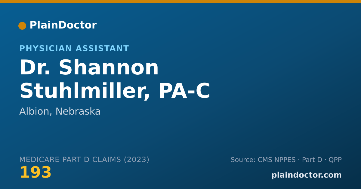 Shareable card for Shannon Stuhlmiller, PA-C - Physician Assistant, Albion, NE