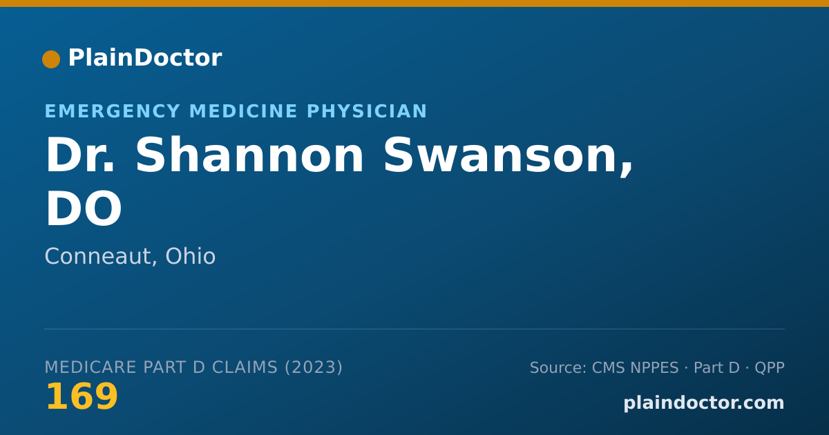 Shareable card for Shannon Swanson, DO - Emergency Medicine Physician, Conneaut, OH