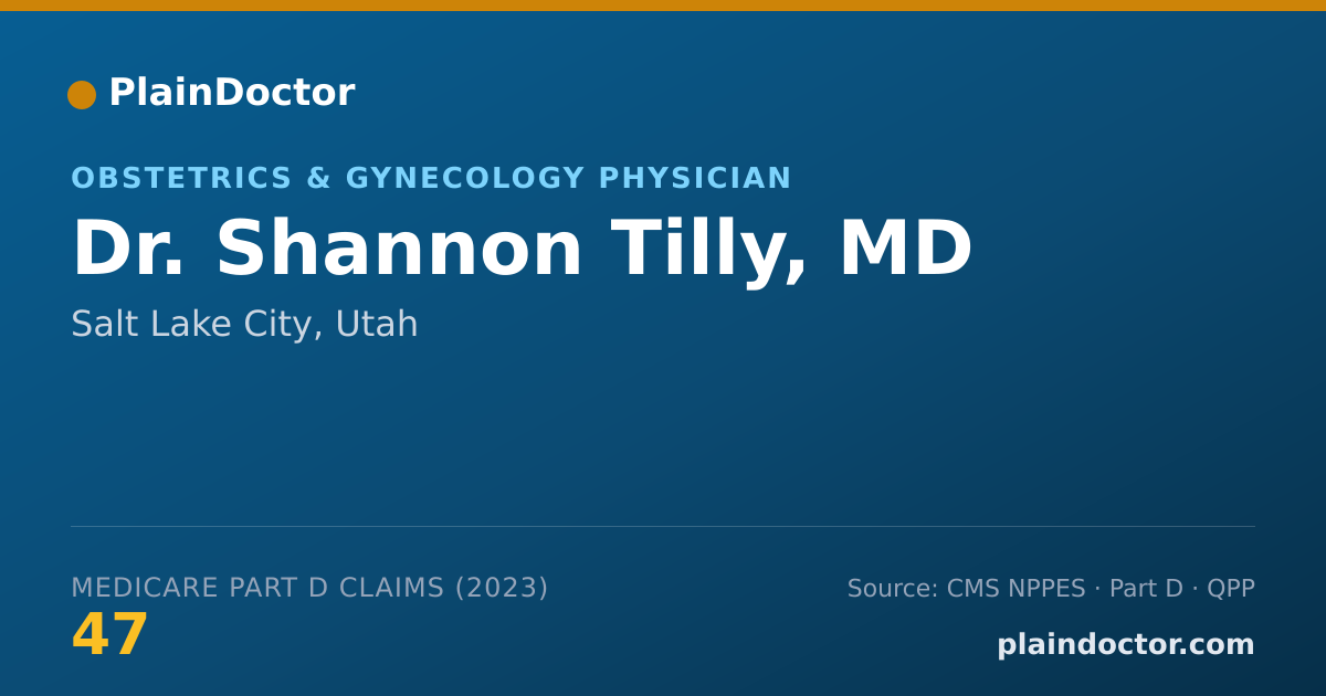 Shareable card for Shannon Tilly, MD - Obstetrics & Gynecology Physician, Salt Lake City, UT