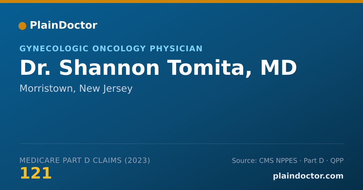 Shareable card for Shannon Tomita, MD - Gynecologic Oncology Physician, Morristown, NJ