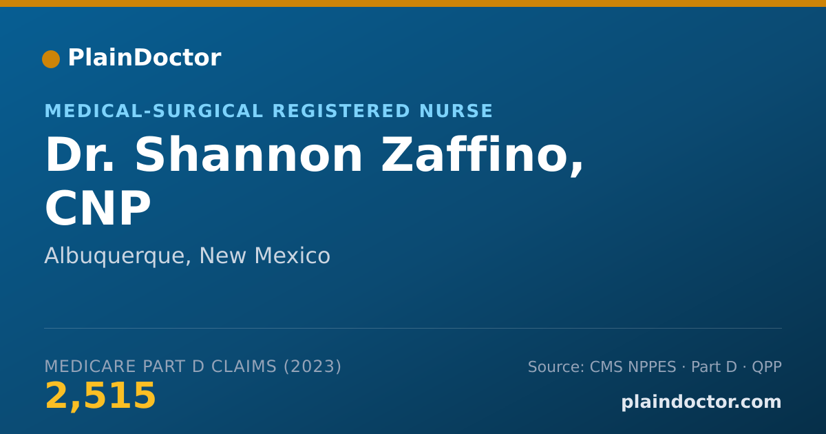 Shareable card for Shannon Zaffino, CNP - Medical-Surgical Registered Nurse, Albuquerque, NM