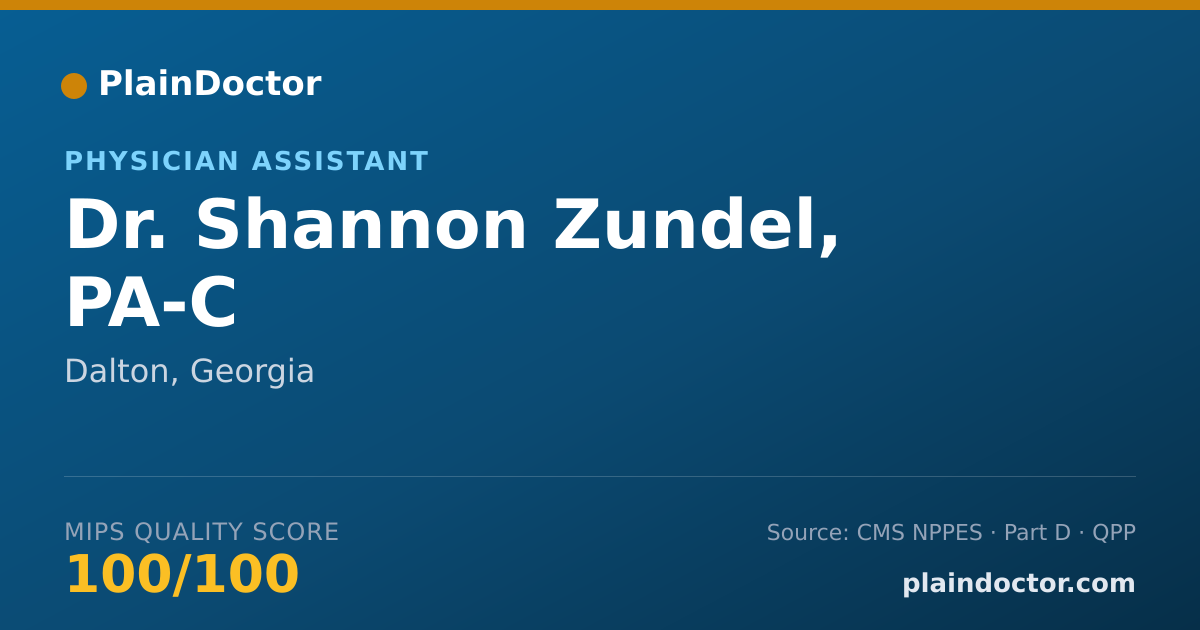 Shareable card for Shannon Zundel, PA-C - Physician Assistant, Dalton, GA