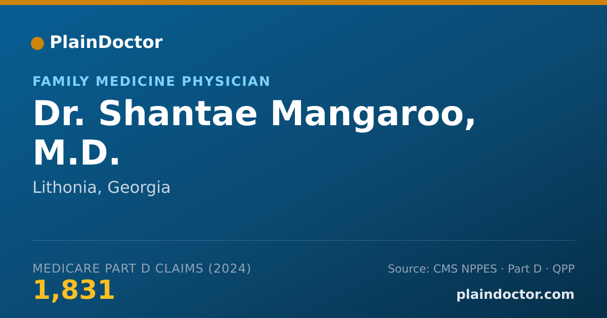Shareable card for Shantae Mangaroo, M.D. - Student in an Organized Health Care Education/Training Program, Lithonia, GA