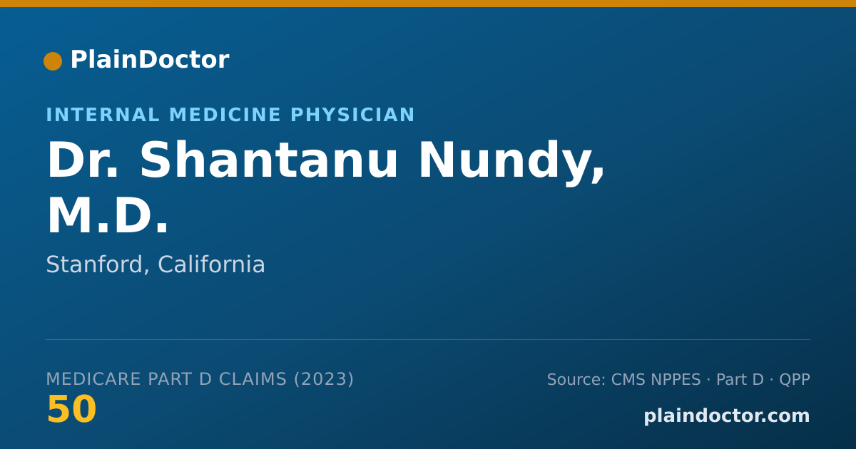 Shareable card for Shantanu Nundy, M.D. - Internal Medicine Physician, Stanford, CA
