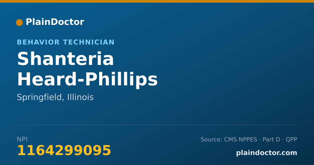 Shareable card for Shanteria Heard-Phillips - Behavior Technician, Springfield, IL