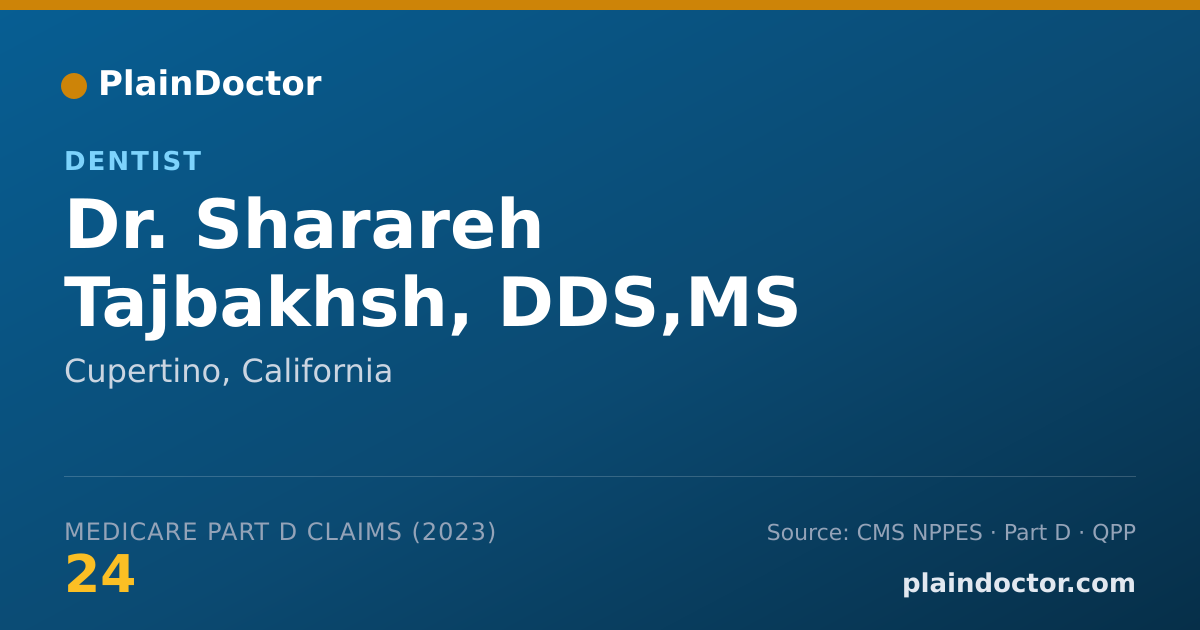 Shareable card for Sharareh Tajbakhsh, DDS,MS - Dentist, Cupertino, CA