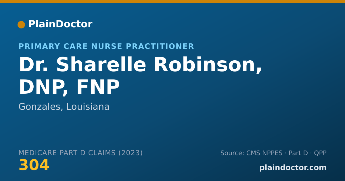 Shareable card for Sharelle Robinson, DNP, FNP - Primary Care Nurse Practitioner, Gonzales, LA