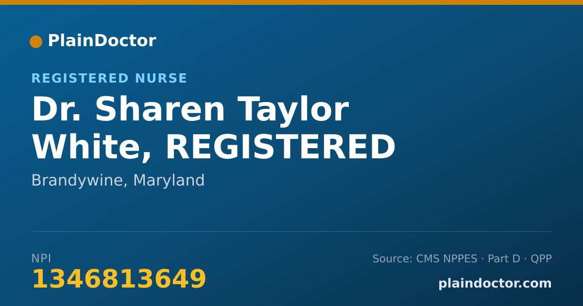 Shareable card for Sharen Taylor White, REGISTERED NURSE - Registered Nurse, Brandywine, MD