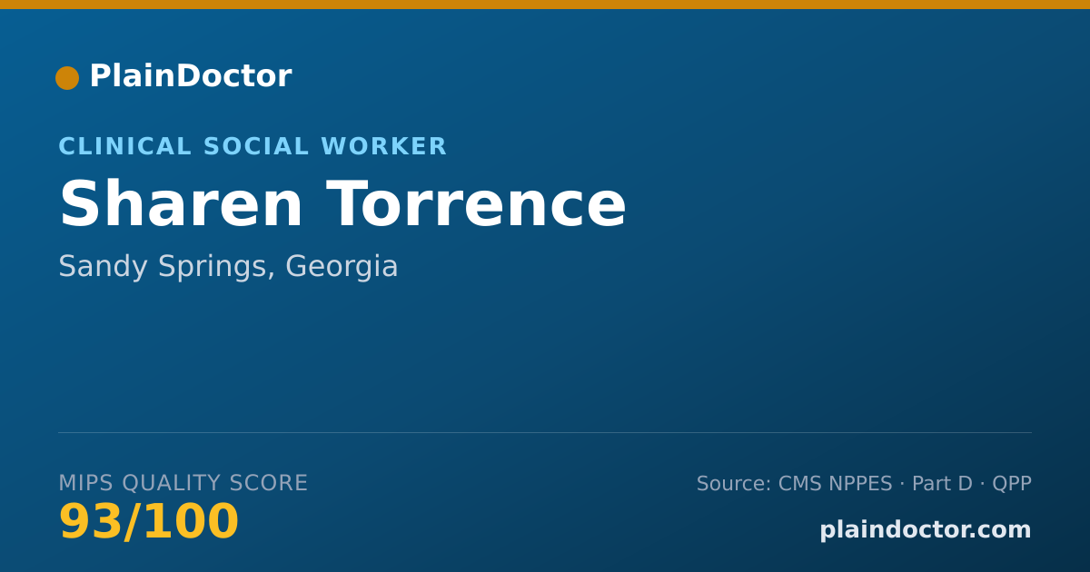 Shareable card for Sharen Torrence - Clinical Social Worker, Sandy Springs, GA