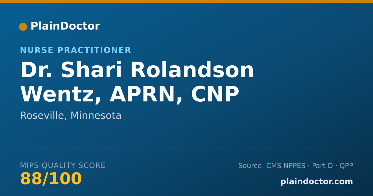 Shareable card for Shari Rolandson Wentz, APRN, CNP - Nurse Practitioner, Roseville, MN