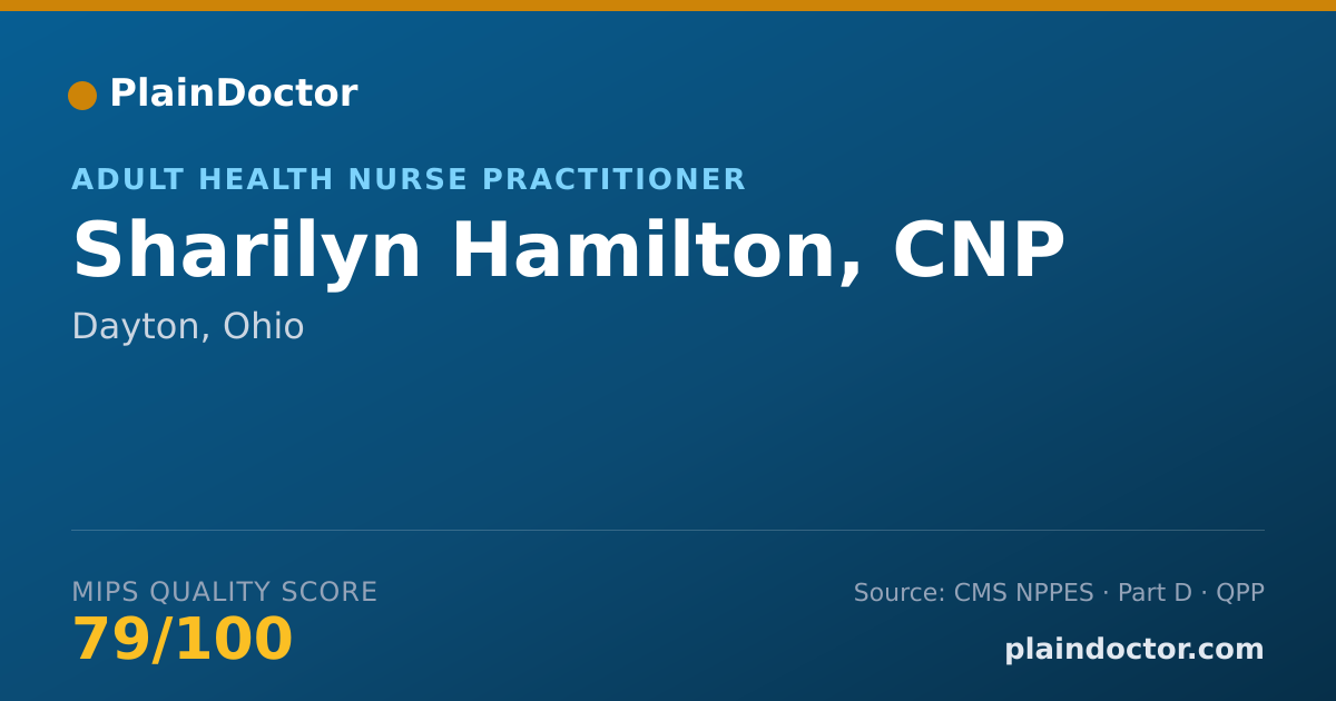 Shareable card for Sharilyn Hamilton, CNP - Adult Health Nurse Practitioner, Dayton, OH
