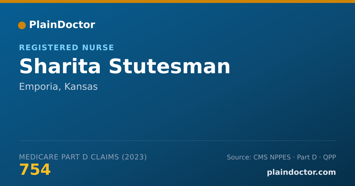 Shareable card for Sharita Stutesman - Registered Nurse, Emporia, KS
